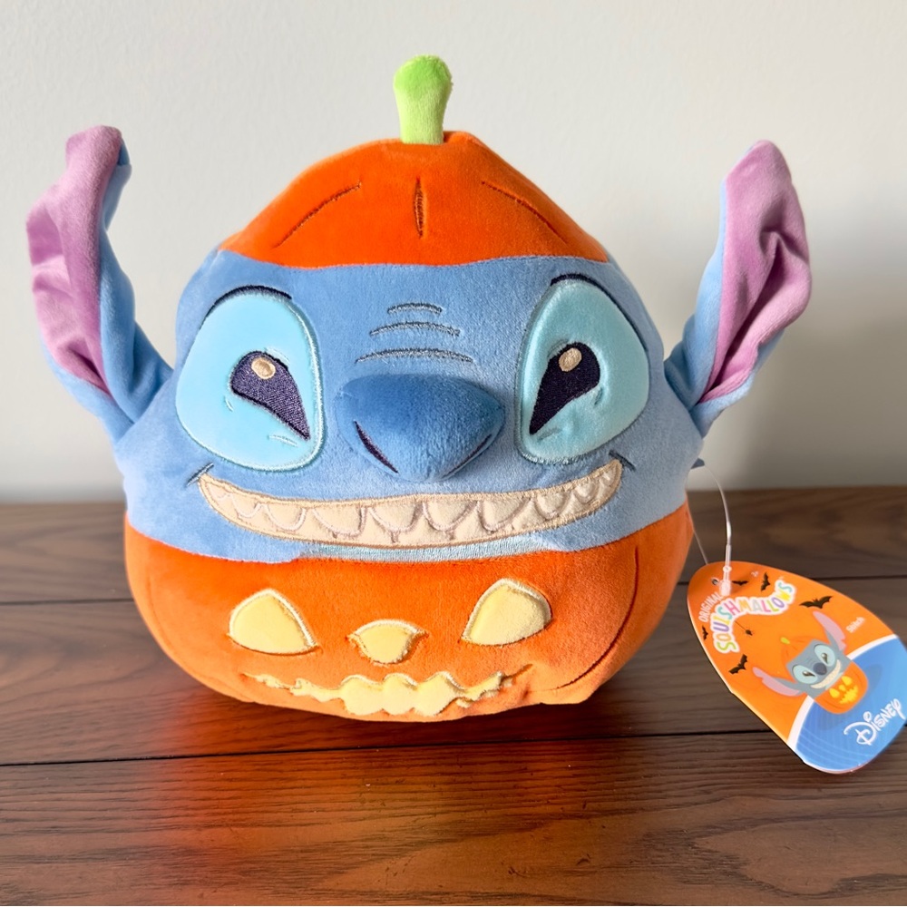 Stitch Pumpkin Halloween Squishmallow – Disney Fast Ship 10 Inches